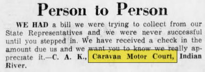 Kuhlmans Caravan Motor Court & Motel (The Caravan Housing Complex) - News Article On Unpaid Bill